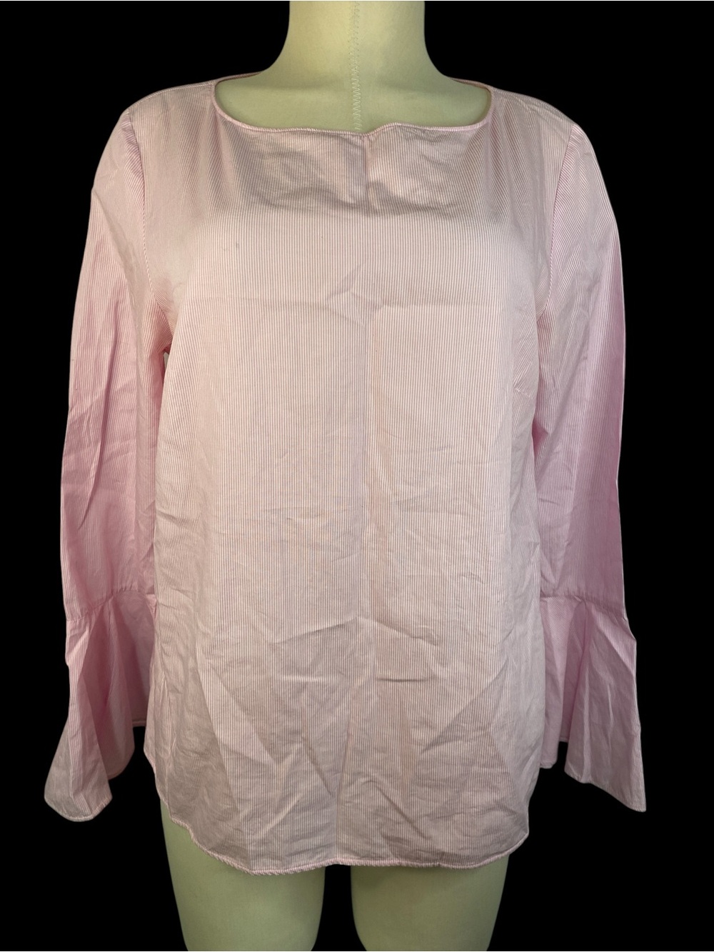 Banana Republic Light Pink Long Sleeve Scoop Neck Blouse Women’s Medium
